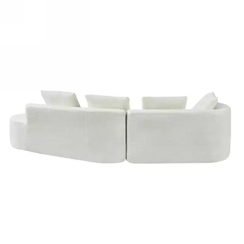 Canapé d'angle incurvé moderne Christopher Knight Home 116 avec éponge haute densité et 4 oreillers