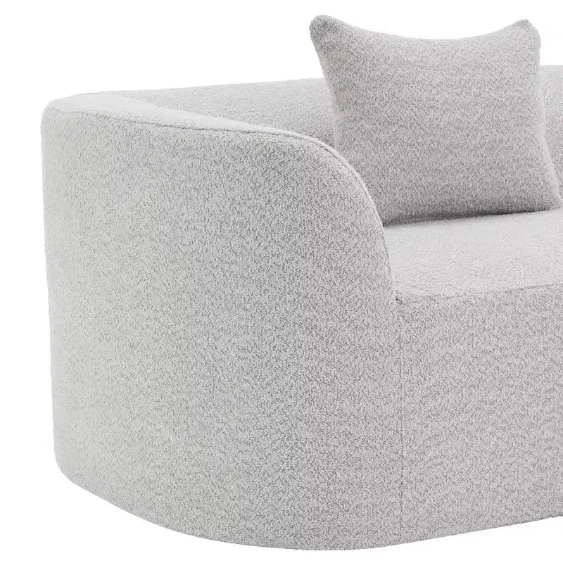 Canapé d'angle incurvé moderne Christopher Knight Home 116 avec éponge haute densité et 4 oreillers