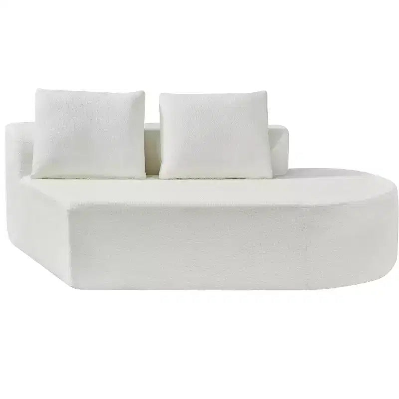Canapé d'angle incurvé moderne Christopher Knight Home 116 avec éponge haute densité et 4 oreillers