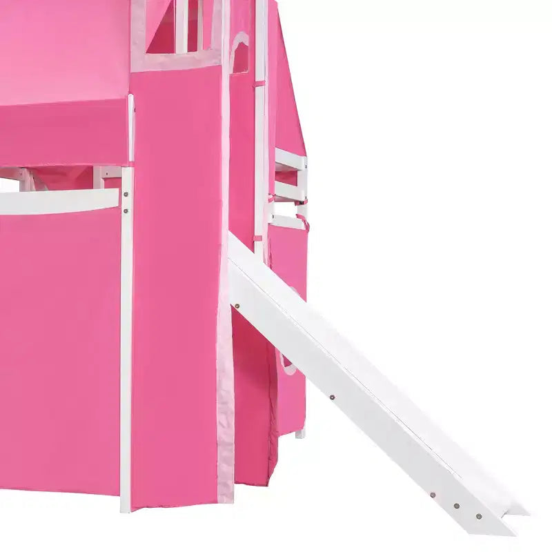 Lit mezzanine Whisen double avec tente et tour