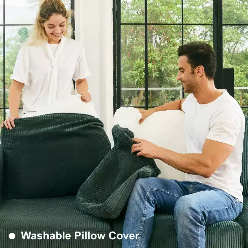 Canapé convertible modulaire sectionnel Belffin en velours côtelé, 12 places surdimensionné avec rangement pour salon