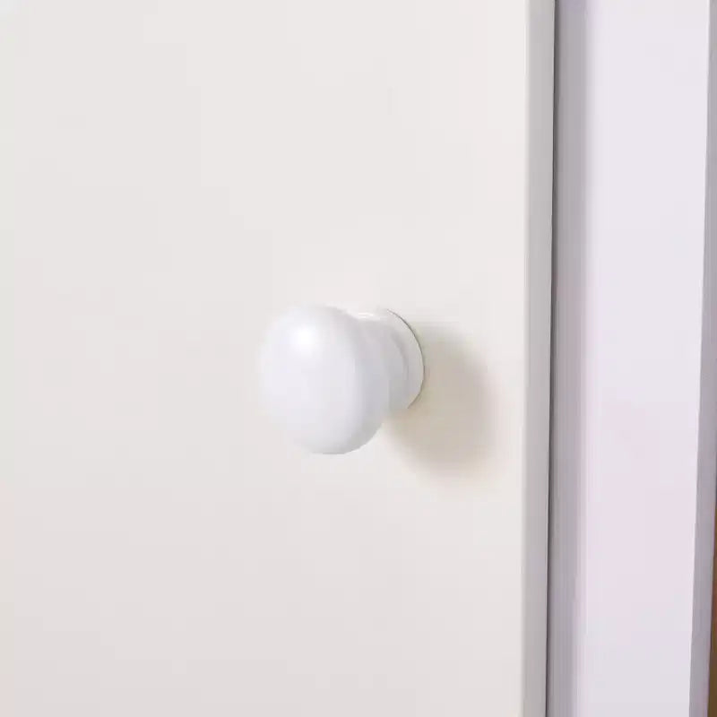 Meuble TV et litière pour chat, console TV avec armoire de rangement et porte coulissante amovible, Blanc crème-ModernLuxe
