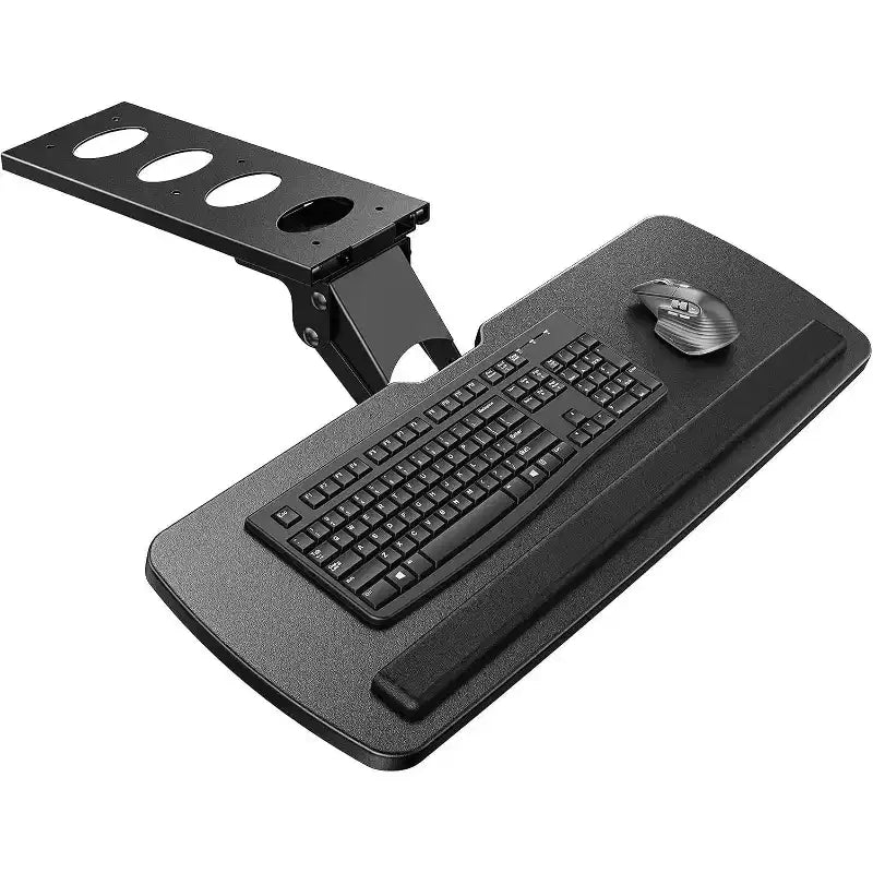 HUANUO Under Desk Keyboard Tray, 360 adjustable and ergonomic, slides out for easy access, 25W x 9.84D, ideal for home or office