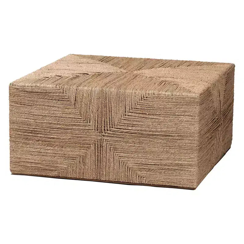 Table basse en jonc de mer naturel bali & pari Nakita Japandi
