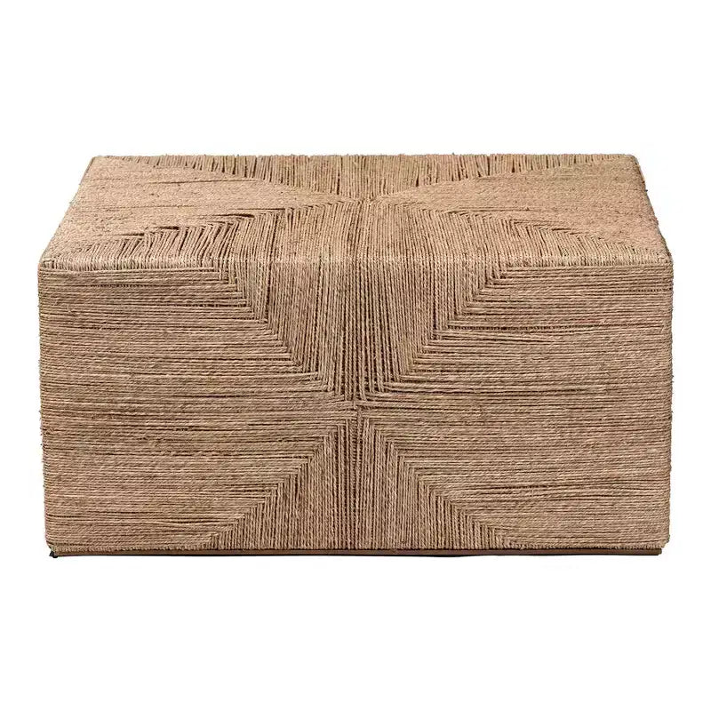 Table basse en jonc de mer naturel bali & pari Nakita Japandi