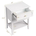 Karl Home | Solid Wood Nightstand with Two Drawers
