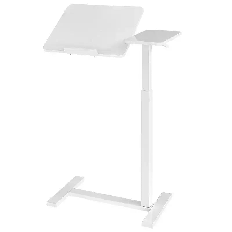 JIONJOY Table de lit réglable – Bureau inclinable avec ressort à gaz de 75-110 cm et roulettes à 360°, cadre en acier pour la maison/le bureau/l'hôpital