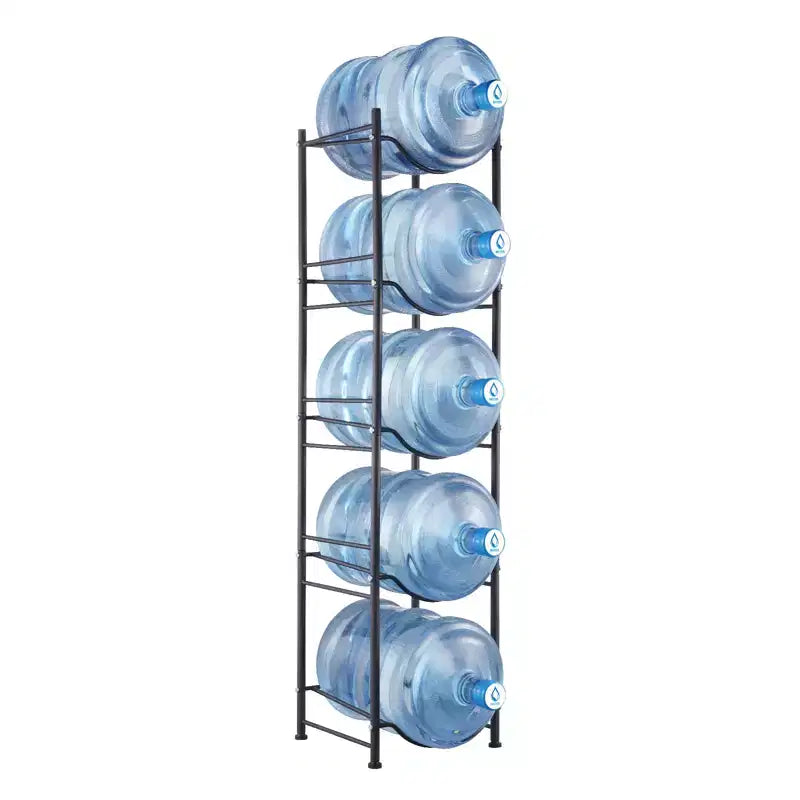 VEVOR 5 Tiers Water Jug Holder, 5 Gallon Water Bottle Holder, Single Row Water Bottle Rack for 5 Bottles, Heavy Duty Water Jug Rack