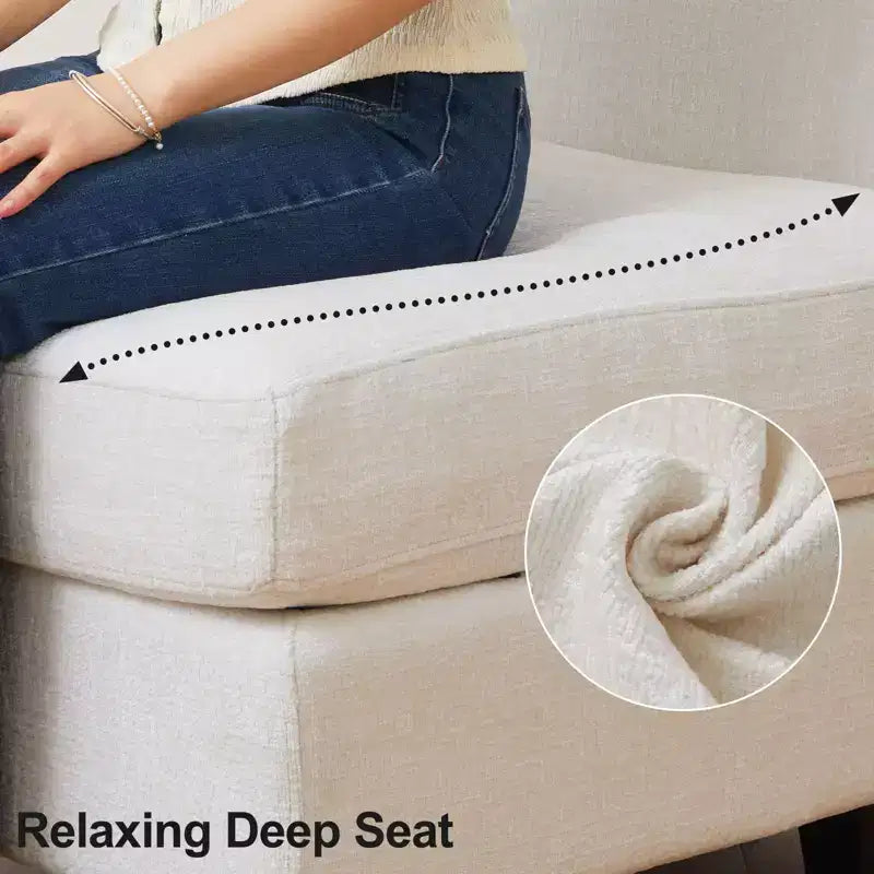 Belffin Canapé modulable en chenille grande taille, canapé en U avec rangement, chaise longue 7 places pour salon