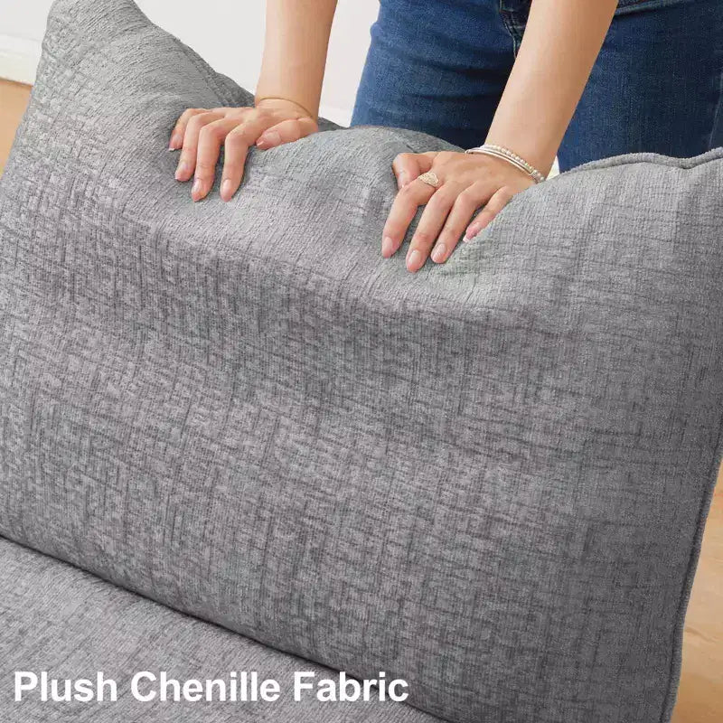Belffin Canapé modulable en chenille grande taille, canapé en U avec rangement, chaise longue 7 places pour salon