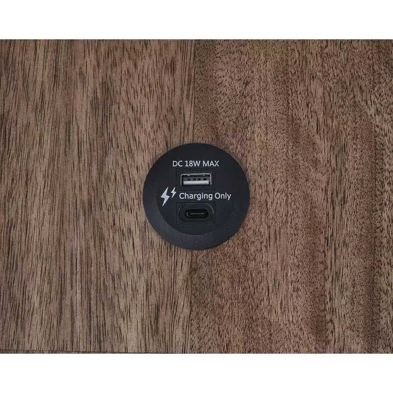 Signature Design by Ashley Wildenauer Table d'appoint 3 tiroirs avec port de charge USB, noir