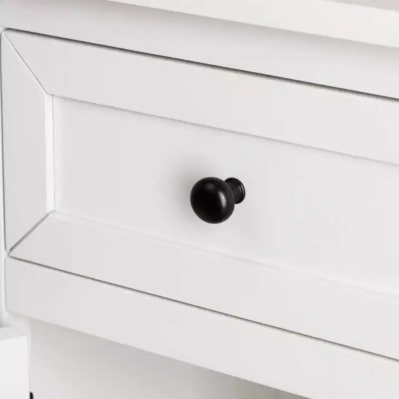 eHemco X-Side Table de chevet/d'appoint en bois avec 1 tiroir et 1 meuble de rangement à 1 porte