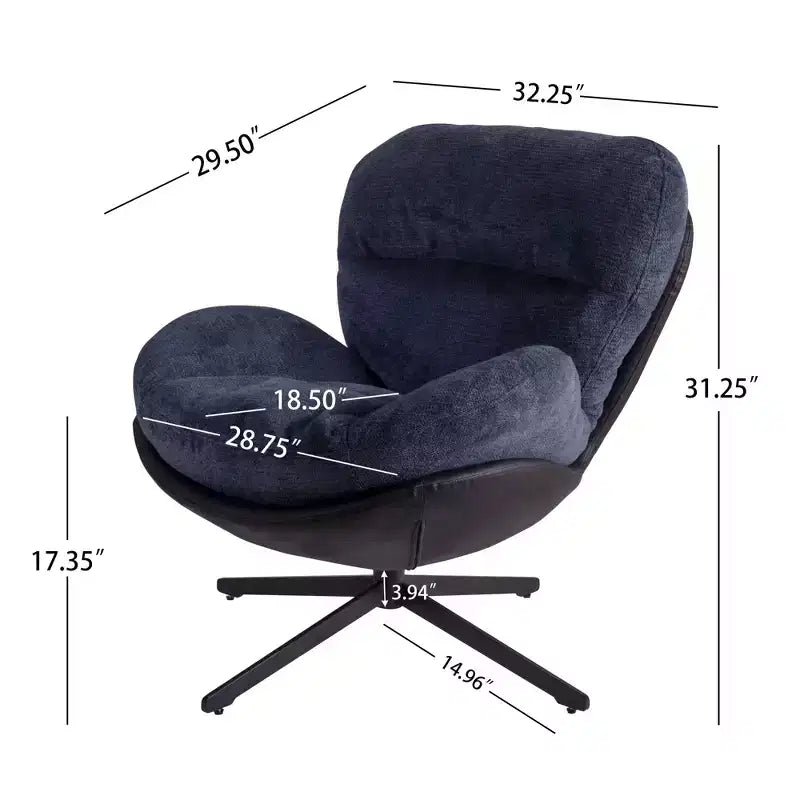 Fauteuil d'appoint pivotant à 360° Vatros, Fauteuils d'appoint pour salon