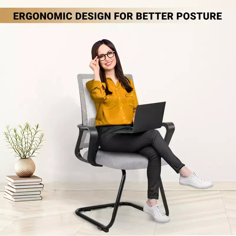 Chaise d'appoint en maille Home Imports Emporium - Siège de réception ergonomique pour bureau ou hall d'entrée - Lot de 2/4/6/8