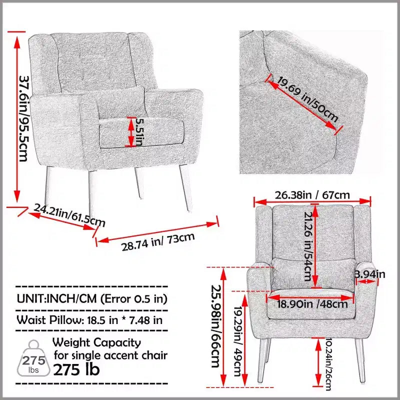 Fauteuil d'appoint moderne Vatros pour le salon