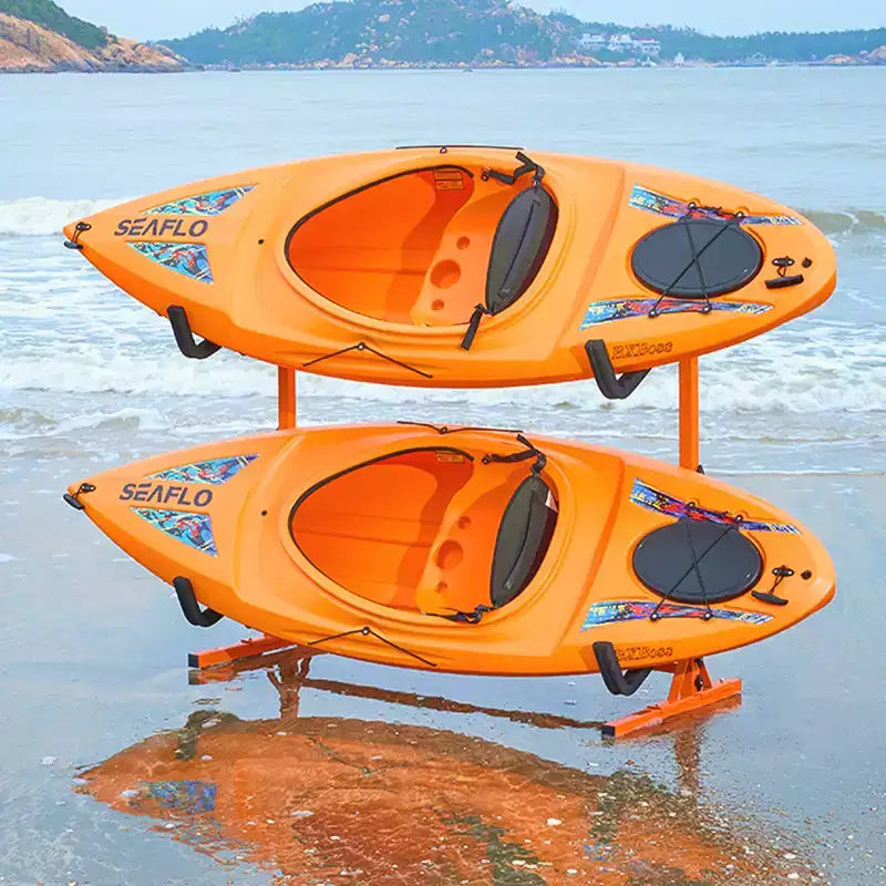 Support de rangement autoportant pour kayak VEVOR, support pour kayak/canoë/planche à pagaie 4 places avec bras rembourrés et largeur réglable, charge maximale de 100 kg