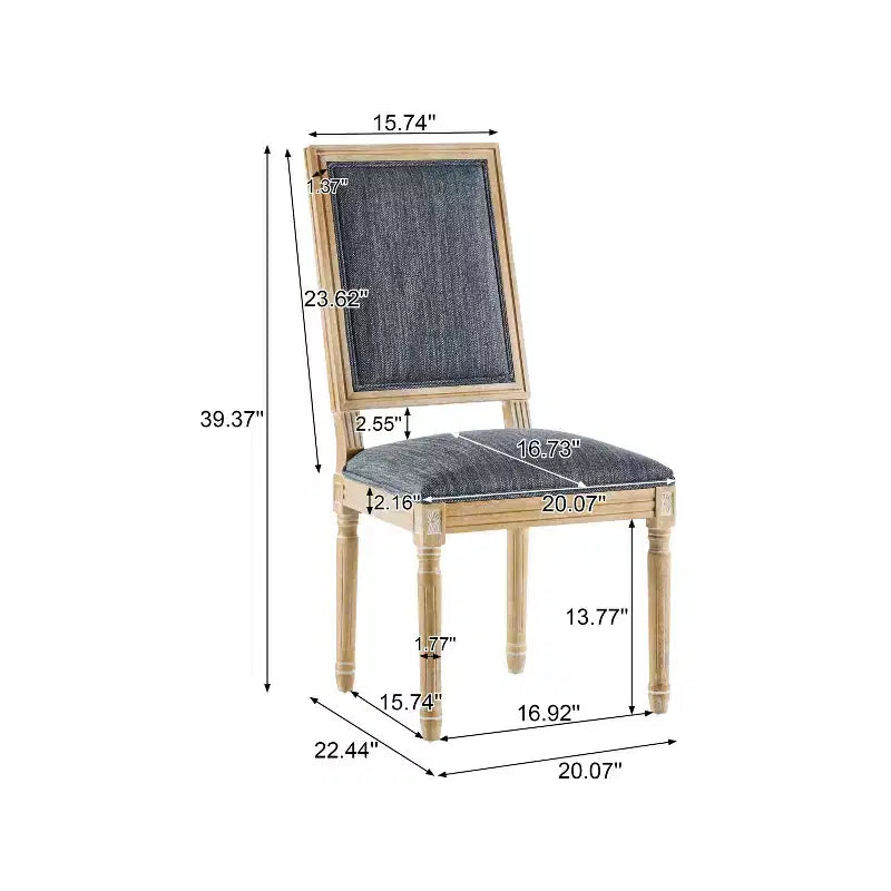 Christopher Knight Home Carina Chaise de salle à manger capitonnée en bois d'hévéa de style campagnard français (lot de 6)