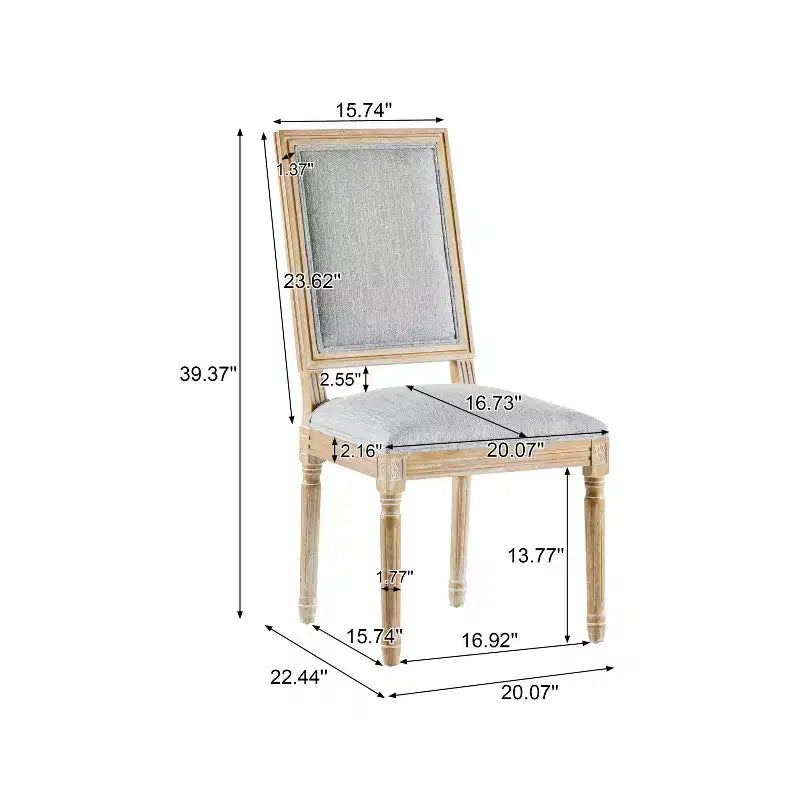 Christopher Knight Home Carina Chaise de salle à manger capitonnée en bois d'hévéa de style campagnard français (lot de 6)