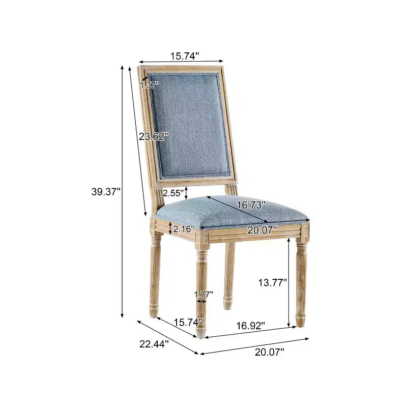 Christopher Knight Home Carina Chaise de salle à manger capitonnée en bois d'hévéa de style campagnard français (lot de 6)