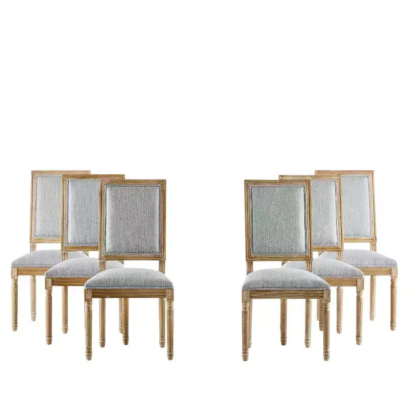 Christopher Knight Home Carina Chaise de salle à manger capitonnée en bois d'hévéa de style campagnard français (lot de 6)