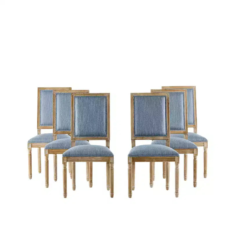 Christopher Knight Home Carina Chaise de salle à manger capitonnée en bois d'hévéa de style campagnard français (lot de 6)