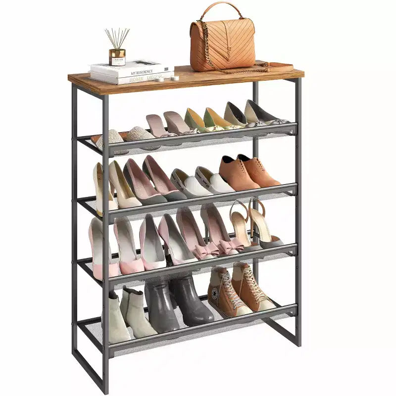 SUGIFT Étagère à Chaussures à 5 Niveaux avec Rangements pour Placard et Entrée