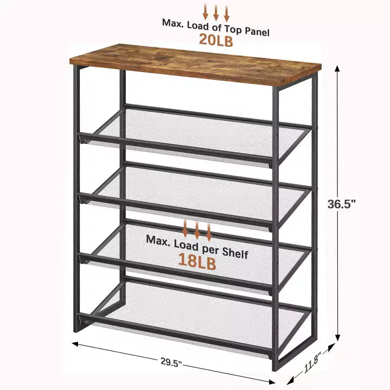 SUGIFT Étagère à Chaussures à 5 Niveaux avec Rangements pour Placard et Entrée