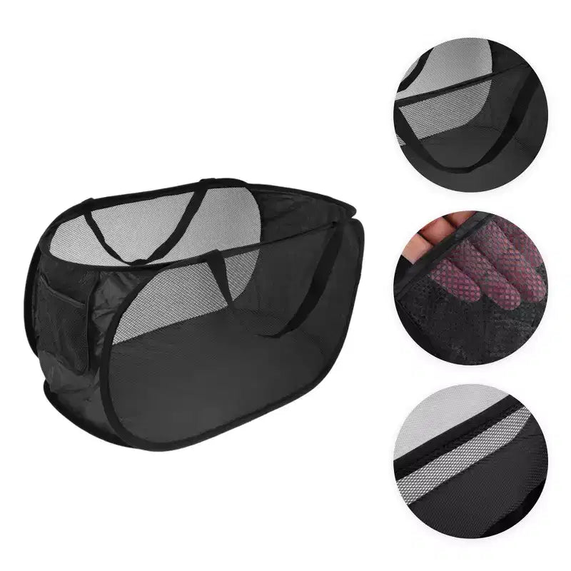 Unique Bargains Panier à Linge Pliant Simple Couche 22,83x14,17x14,17 1 Pièce