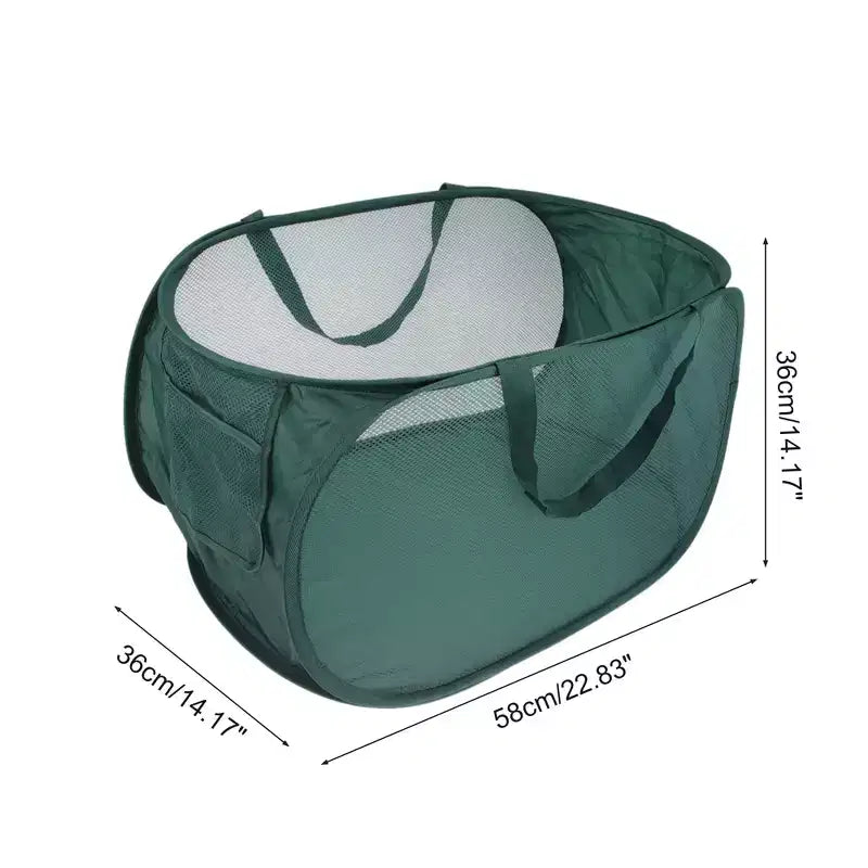 Unique Bargains Panier à Linge Pliant Simple Couche 22,83x14,17x14,17 1 Pièce