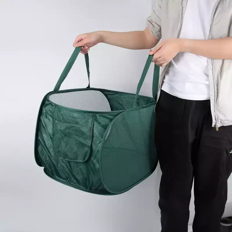 Unique Bargains Panier à Linge Pliant Simple Couche 22,83x14,17x14,17 1 Pièce