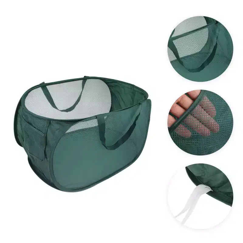 Unique Bargains Panier à Linge Pliant Simple Couche 22,83x14,17x14,17 1 Pièce