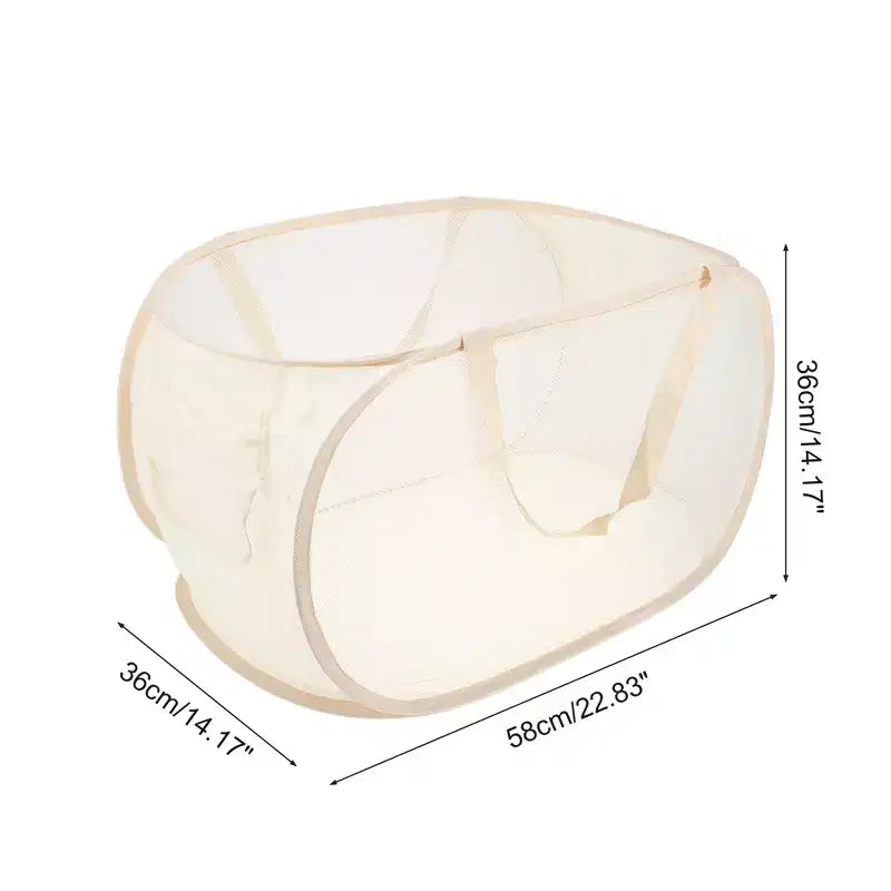 Unique Bargains Panier à Linge Pliant Simple Couche 22,83x14,17x14,17 1 Pièce