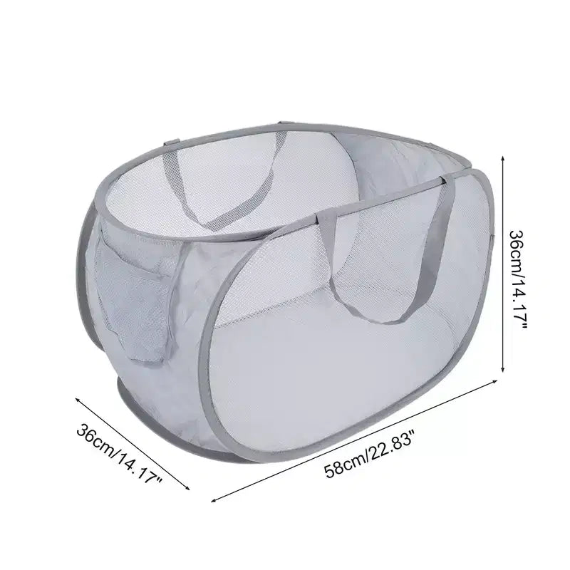 Unique Bargains Panier à Linge Pliant Simple Couche 22,83x14,17x14,17 1 Pièce