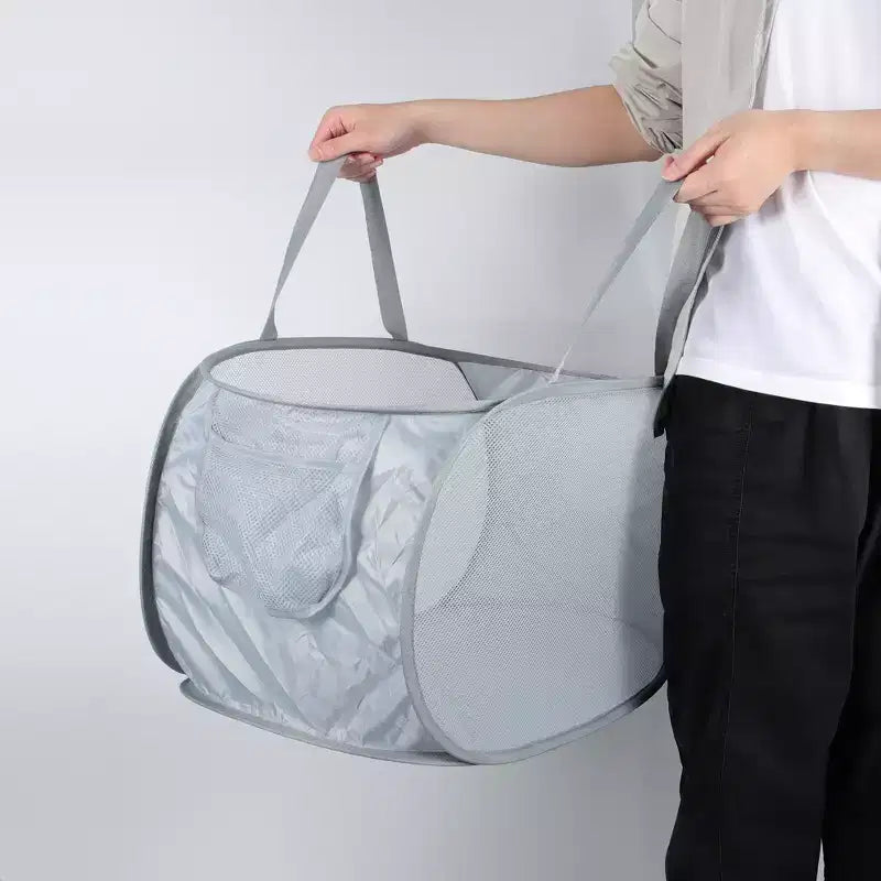 Unique Bargains Panier à Linge Pliant Simple Couche 22,83x14,17x14,17 1 Pièce