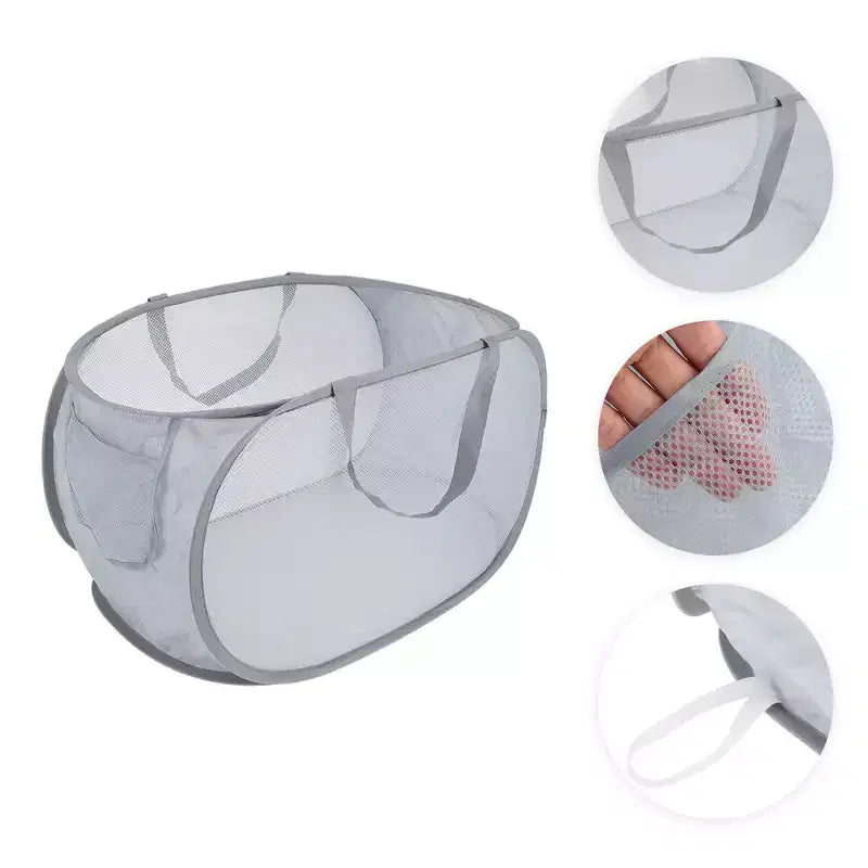 Unique Bargains Panier à Linge Pliant Simple Couche 22,83x14,17x14,17 1 Pièce