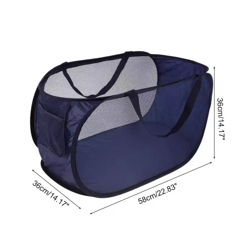 Unique Bargains Panier à Linge Pliant Simple Couche 22,83x14,17x14,17 1 Pièce