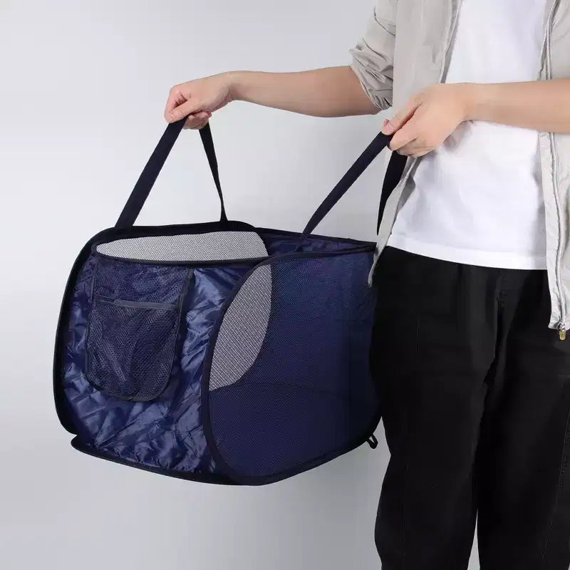 Unique Bargains Panier à Linge Pliant Simple Couche 22,83x14,17x14,17 1 Pièce
