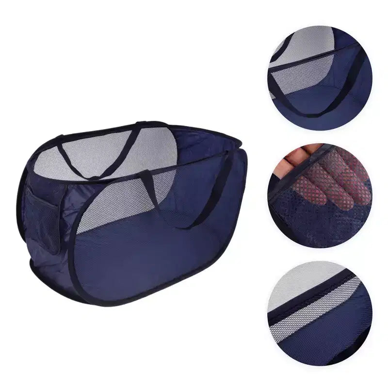 Unique Bargains Panier à Linge Pliant Simple Couche 22,83x14,17x14,17 1 Pièce