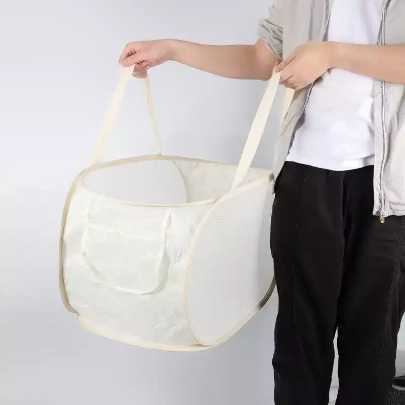Unique Bargains Panier à Linge Pliant Simple Couche 22,83x14,17x14,17 1 Pièce
