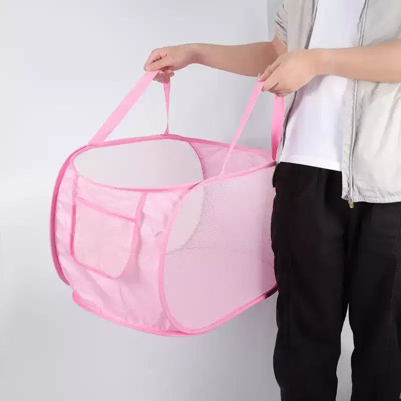 Unique Bargains Panier à Linge Pliant Simple Couche 22,83x14,17x14,17 1 Pièce