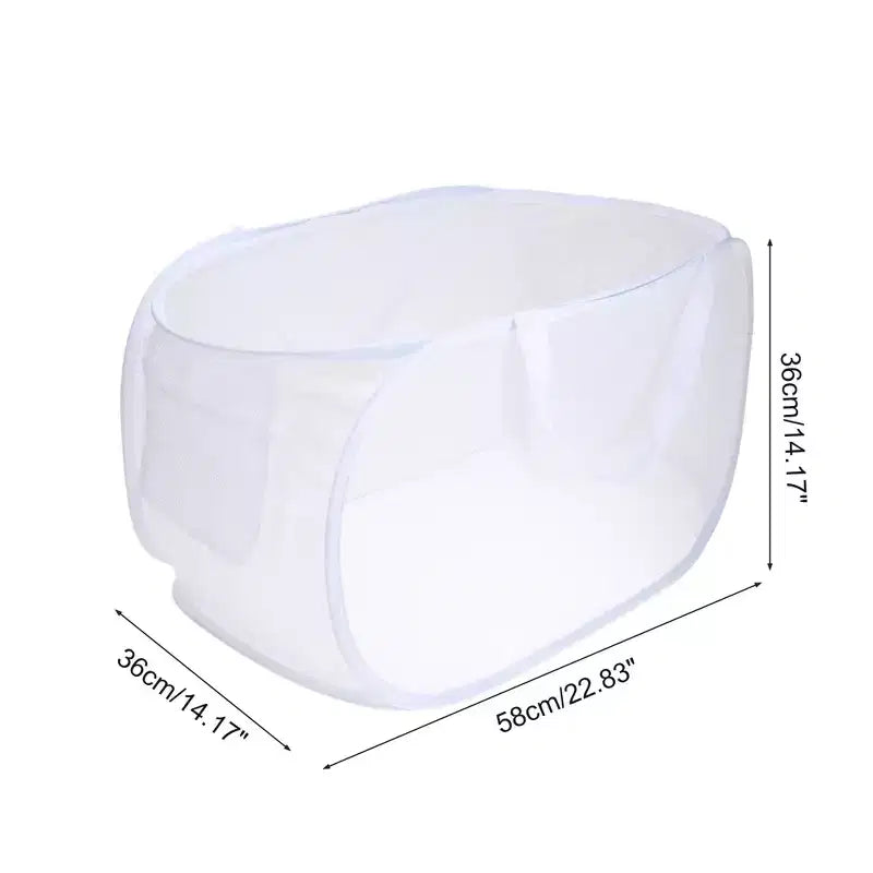 Unique Bargains Panier à Linge Pliant Simple Couche 22,83x14,17x14,17 1 Pièce