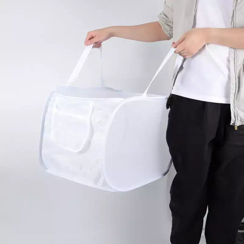 Unique Bargains Panier à Linge Pliant Simple Couche 22,83x14,17x14,17 1 Pièce