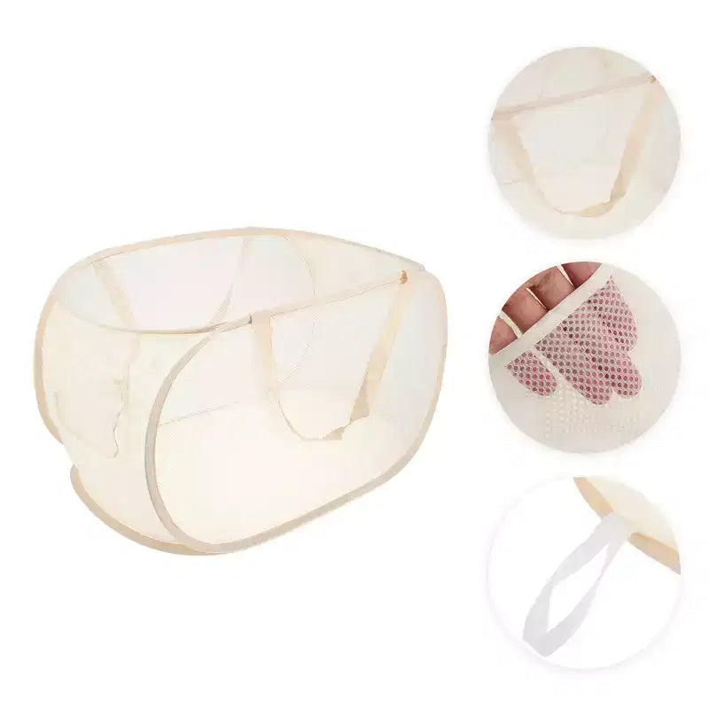 Unique Bargains Panier à Linge Pliant Simple Couche 22,83x14,17x14,17 1 Pièce