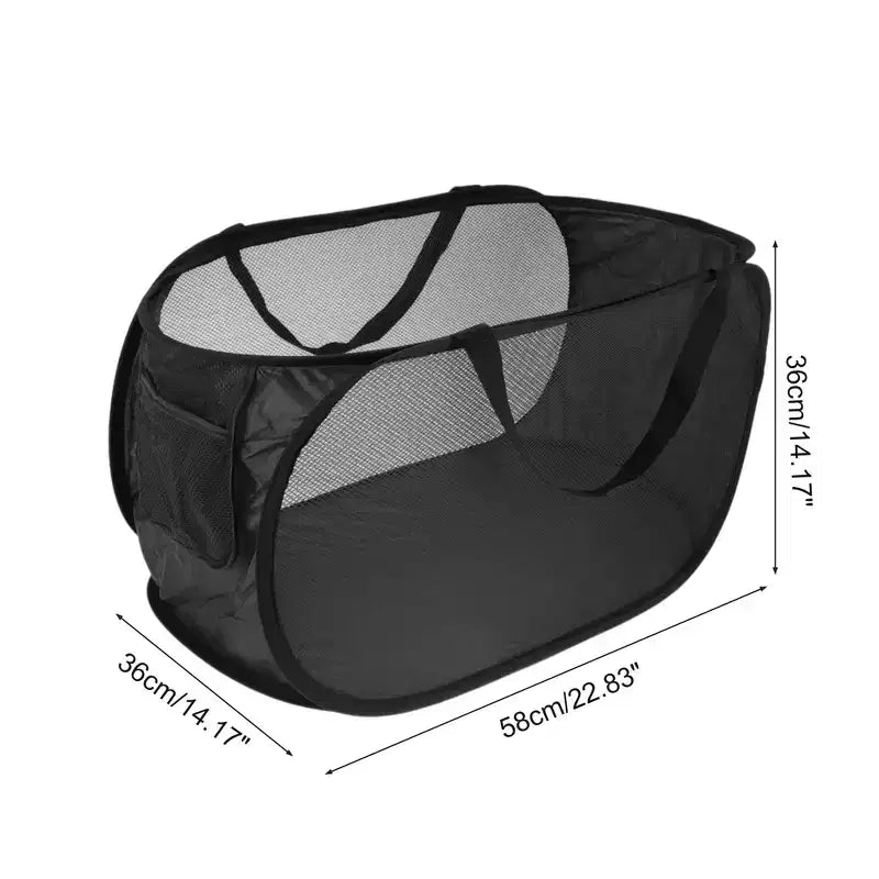 Unique Bargains Panier à Linge Pliant Simple Couche 22,83x14,17x14,17 1 Pièce