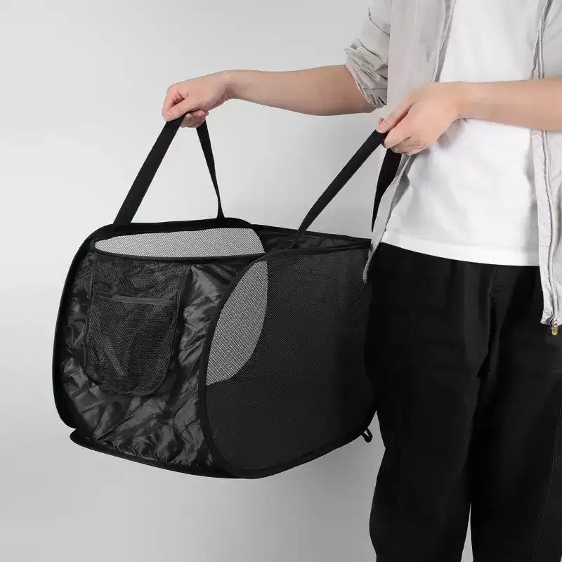 Unique Bargains Panier à Linge Pliant Simple Couche 22,83x14,17x14,17 1 Pièce