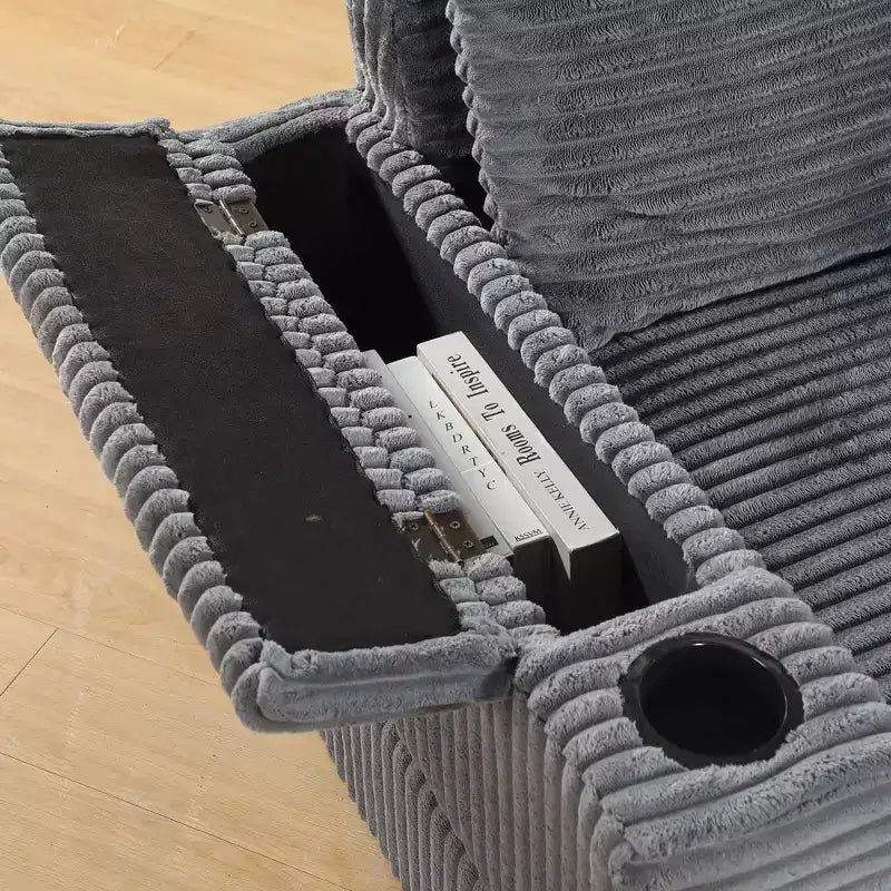 Canapé avec 2 coussins décoratifs et un pouf, Canapé confortable - Canapé profond pour salon