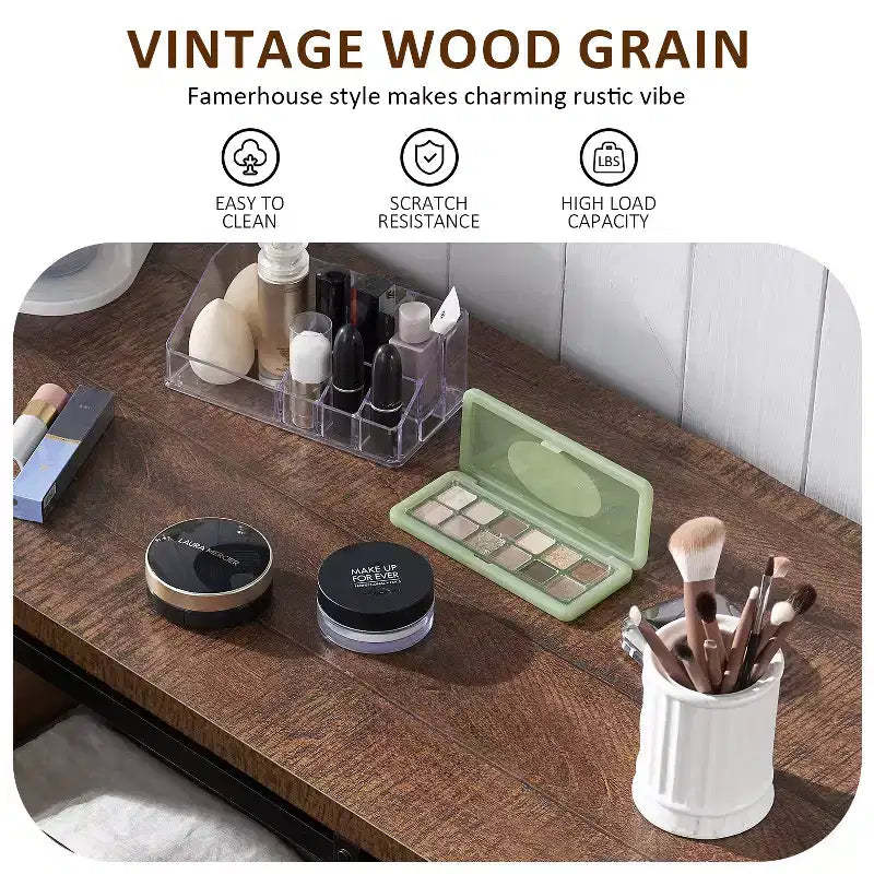 Commode haute SinCiDo Farmhouse Modern 5 tiroirs avec porte coulissante de style grange, commode de rangement pour chambre à coucher, salon et chambre d'enfants