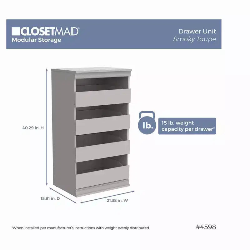 Meuble de rangement modulaire 4 tiroirs ClosetMaid - ClosetMaid