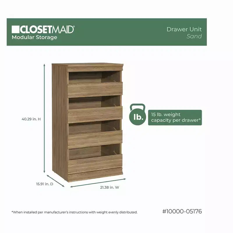 Meuble de rangement modulaire 4 tiroirs ClosetMaid - ClosetMaid