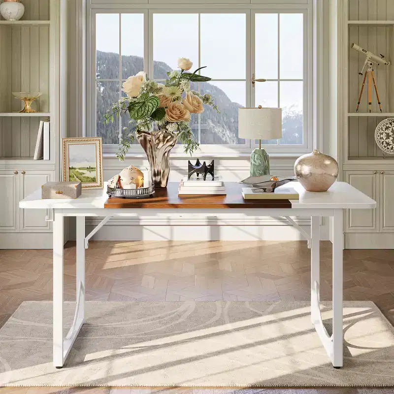 PINMOCO Bureau d'angle de 63 pouces pour la maison, bureau d'ordinateur moderne avec plateau en bois imperméable et cadre en métal pour salle d'étude